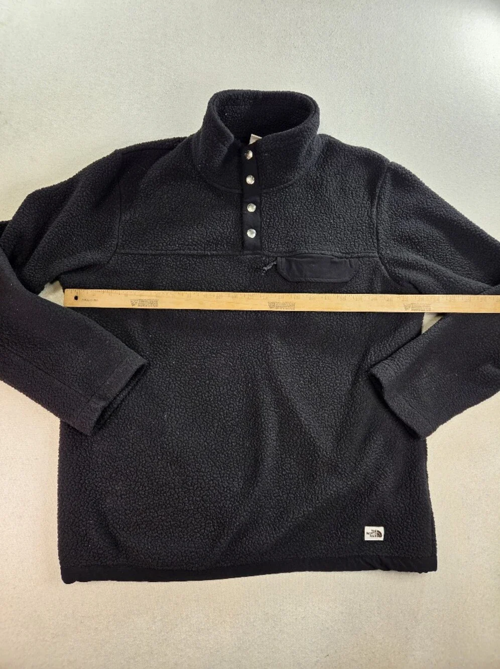 The North Face Cragmont Fleece Pullover Mens L Black 1/4 Snap